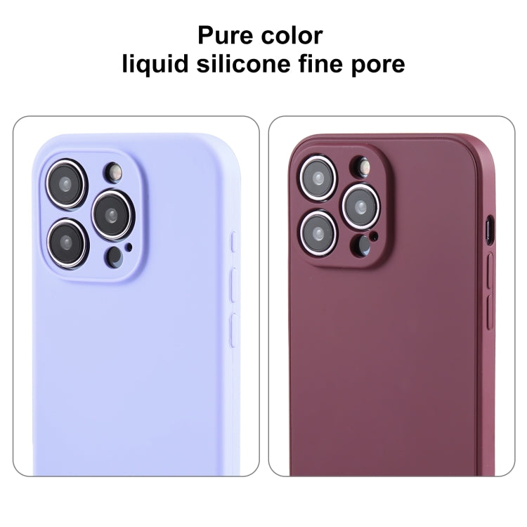 For iPhone 14 Plus Pure Color Liquid Silicone Fine Pore Phone Case(Lake Blue) - iPhone 14 Plus Cases by buy2fix | Online Shopping UK | buy2fix