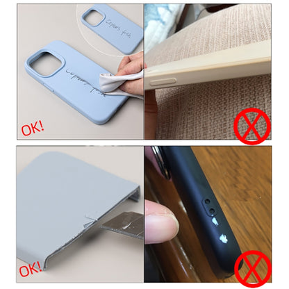 For iPhone 15 Plus Pure Color Liquid Silicone Fine Pore Phone Case(Grey Blue) - iPhone 15 Plus Cases by buy2fix | Online Shopping UK | buy2fix