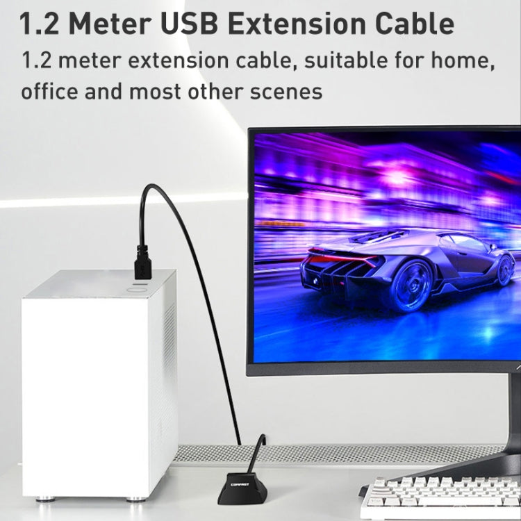 COMFAST CF-U318 1.2m High Speed USB 3.0 Extension Cable with Base(Black) - USB 3.0 by COMFAST | Online Shopping UK | buy2fix