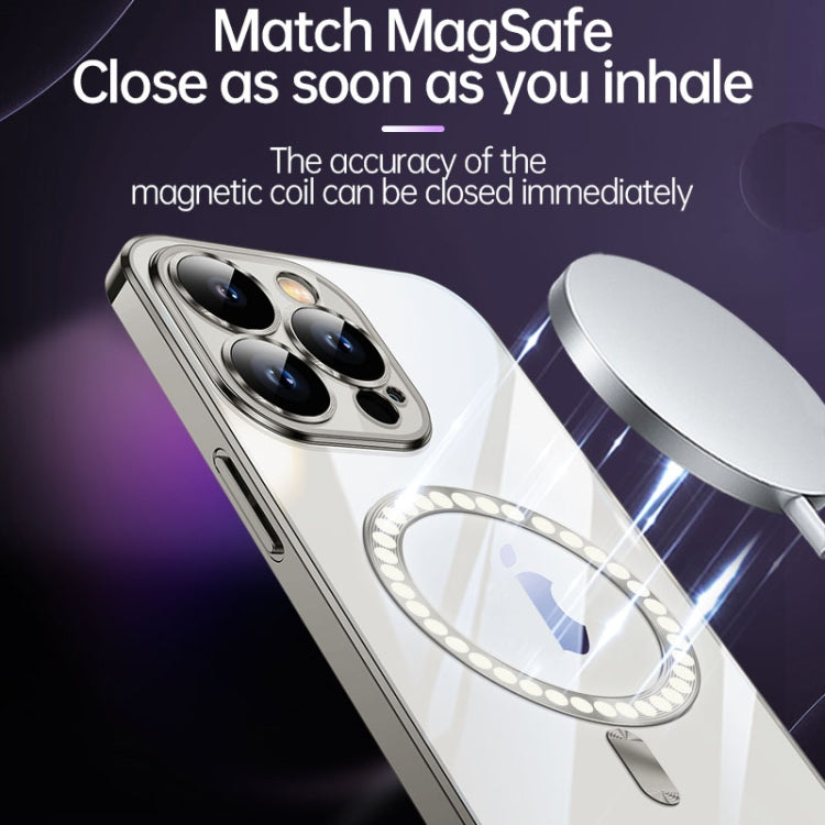 For iPhone 15 Plus SULADA MagSafe Plating TPU Shockproof Phone Soft Case(Silver) - iPhone 15 Plus Cases by SULADA | Online Shopping UK | buy2fix