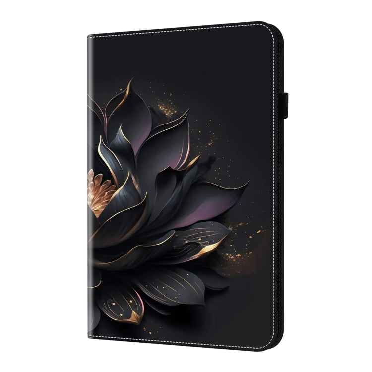 For iPad Air 11 2024 / Pro 11 2022 Crystal Texture Painted Leather Tablet Case(Purple Lotus) - iPad Pro 11 (2022/2021) Cases by buy2fix | Online Shopping UK | buy2fix