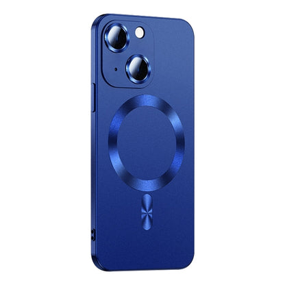 For iPhone 15 Liquid Lens Protector Magsafe Phone Case(Navy Blue) - iPhone 15 Cases by buy2fix | Online Shopping UK | buy2fix