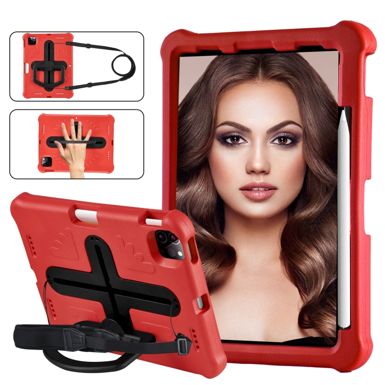 For iPad Air 11 2024  / 2025 Shield 360 Rotation Handle EVA Shockproof PC Tablet Case(Red Black) - iPad Air 11 2025 / 2024 Cases by buy2fix | Online Shopping UK | buy2fix