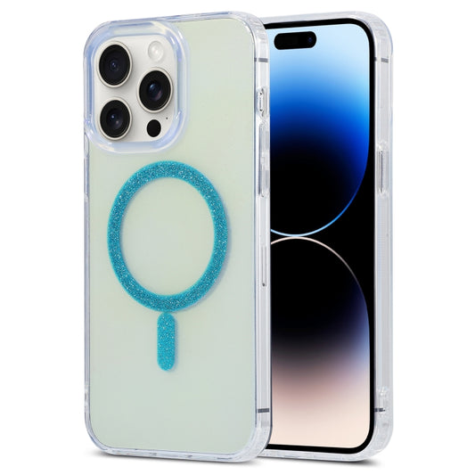 For iPhone 14 Pro Magic Diamond Blu-ray MagSafe Phone Case(Blue) - iPhone 14 Pro Cases by buy2fix | Online Shopping UK | buy2fix