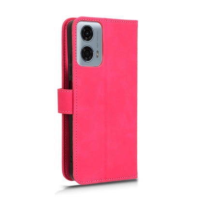 For Motorola Moto G Power 5G 2024 Skin Feel Magnetic Flip Leather Phone Case(Rose Red) - Motorola Cases by buy2fix | Online Shopping UK | buy2fix