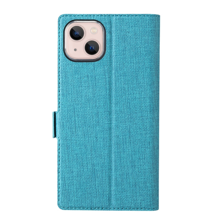 For iPhone 15 ViLi K Series Dual-side Buckle Magsafe Leather Phone Case(Blue) - iPhone 15 Cases by ViLi | Online Shopping UK | buy2fix