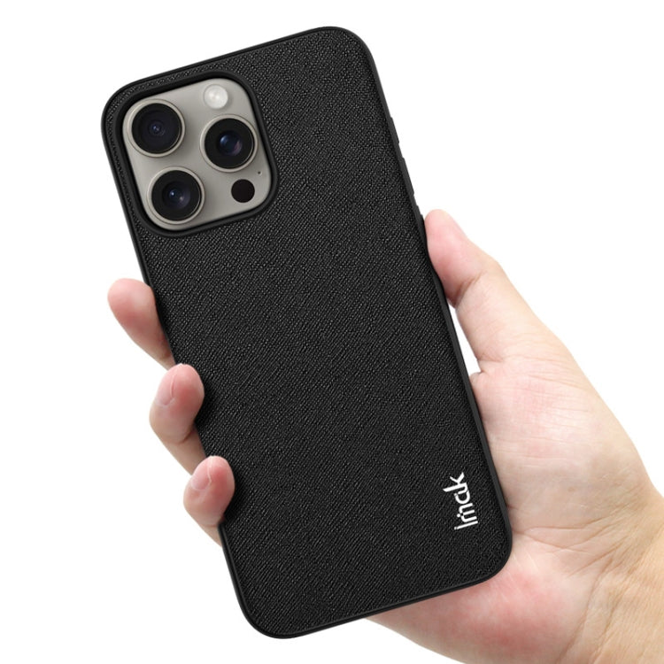 For iPhone 15 Pro IMAK LX-5 Series Shockproof PC + PU + TPU Protective Phone Case(Cross Texture) - iPhone 15 Pro Cases by imak | Online Shopping UK | buy2fix