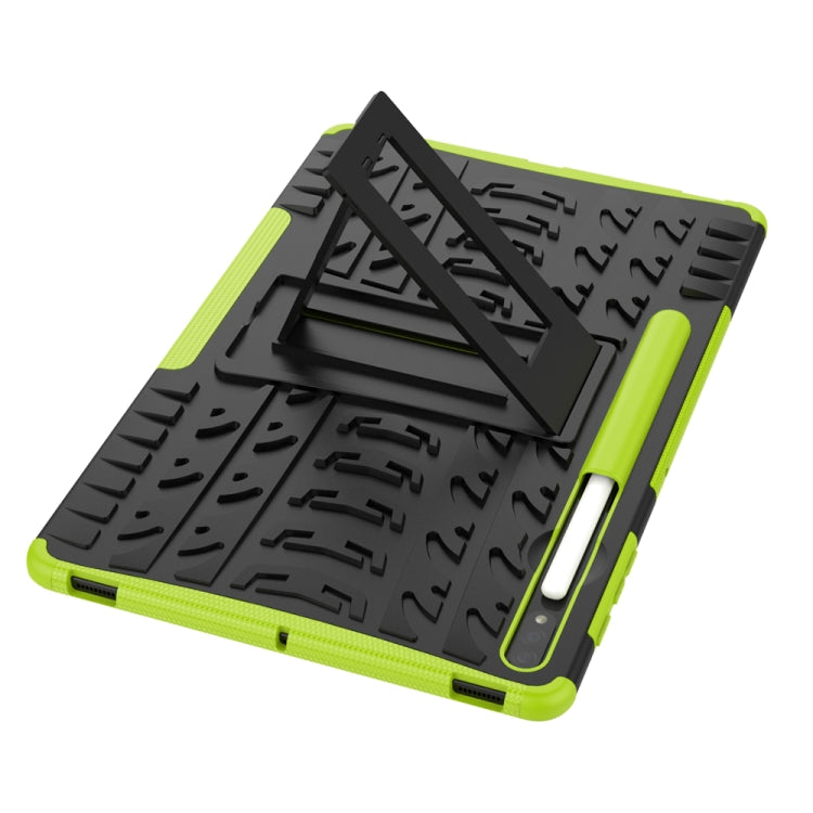 For Samsung Galaxy Tab S9+ Tire Texture TPU + PC Tablet Case(Green) - Galaxy Tab S9+ Cases by buy2fix | Online Shopping UK | buy2fix