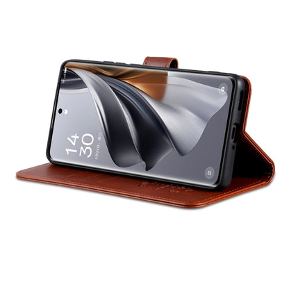 For Xiaomi Redmi K70E AZNS Sheepskin Texture Flip Leather Phone Case(Brown) - K70E Cases by AZNS | Online Shopping UK | buy2fix