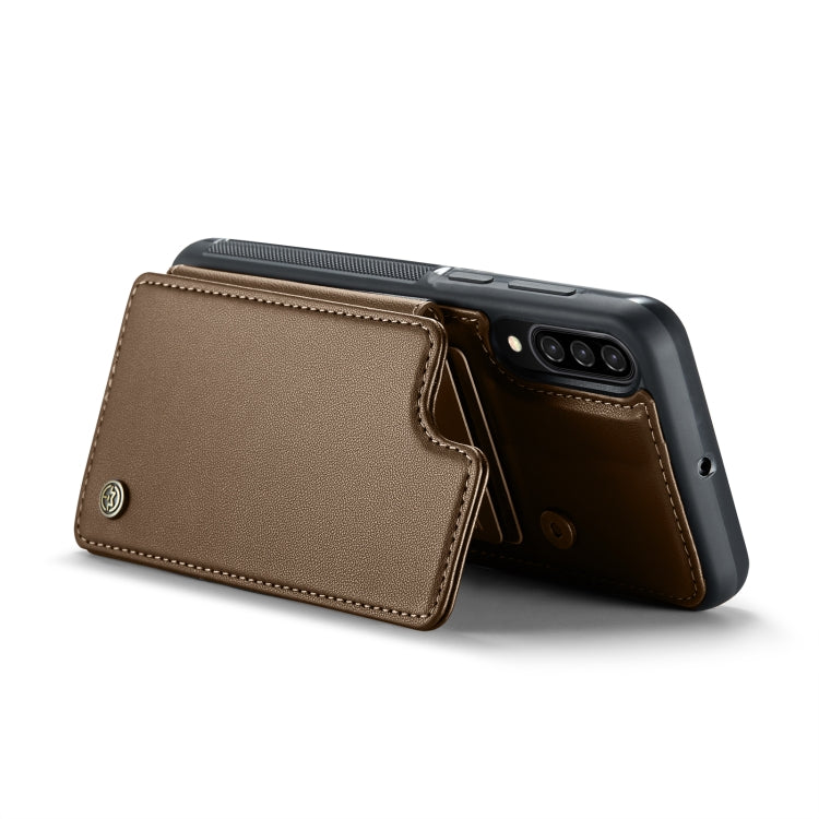 For Samsung Galaxy A30s/A50s/A50 CaseMe C22 Card Slots Holder RFID Anti-theft Phone Case(Brown) - Galaxy Phone Cases by CaseMe | Online Shopping UK | buy2fix