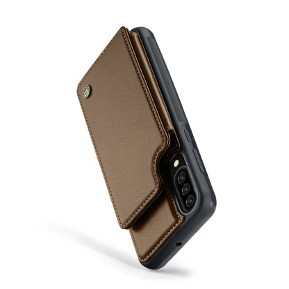 For Samsung Galaxy A30s/A50s/A50 CaseMe C22 Card Slots Holder RFID Anti-theft Phone Case(Brown) - Galaxy Phone Cases by CaseMe | Online Shopping UK | buy2fix