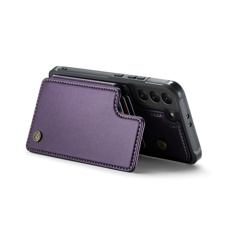 For Samsung Galaxy S21 5G CaseMe C22 Card Slots Holder RFID Anti-theft Phone Case(Purple) - Galaxy S21 5G Cases by CaseMe | Online Shopping UK | buy2fix