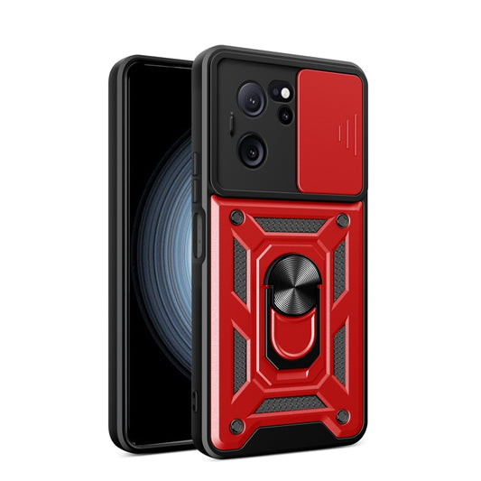 For Xiaomi Redmi K60 Ultra 5G Sliding Camera Cover Design TPU Hybrid PC Phone Case(Red) - Redmi K60 Ultra Cases by buy2fix | Online Shopping UK | buy2fix