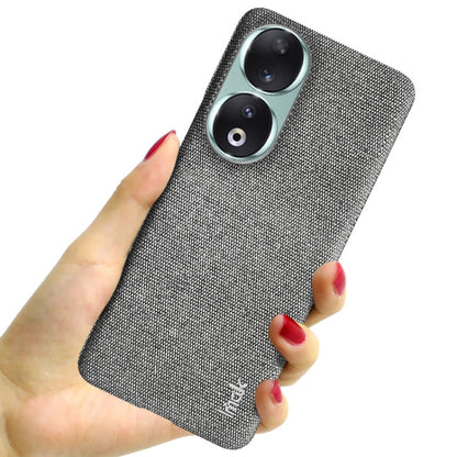 For Honor 90 5G imak Ruiyi Series Cloth Texture PU + PC Phone Case(Light Grey) - Honor Cases by imak | Online Shopping UK | buy2fix