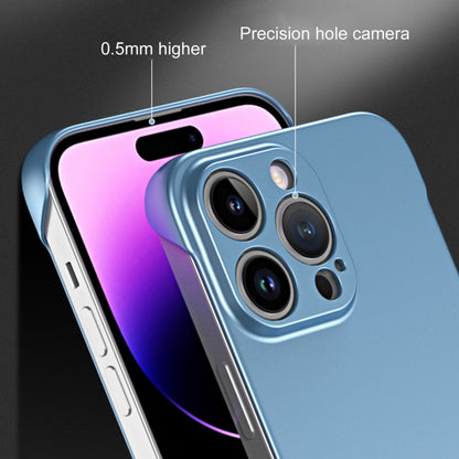 For iPhone 12 Pro Frameless Metallic Paint Hybrid PC Phone Case(Sierra Blue) - iPhone 12 / 12 Pro Cases by buy2fix | Online Shopping UK | buy2fix