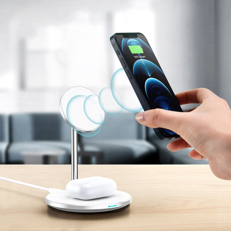 WIWU Wi-W019 2 in 1 Magsafe Magnetic Wireless Charger - Wireless Charger by WIWU | Online Shopping UK | buy2fix