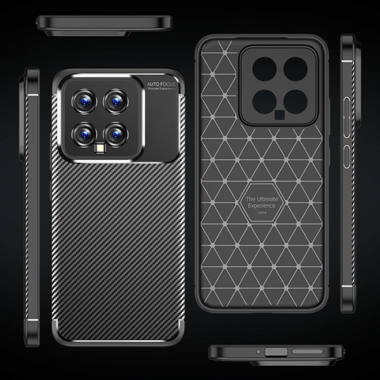 For Xiaomi 14 Carbon Fiber Texture Shockproof TPU Phone Case(Black) - Xiaomi Cases by buy2fix | Online Shopping UK | buy2fix