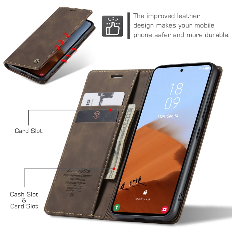 For Samsung Galaxy S23 FE 5G CaseMe 013 Multifunctional Horizontal Flip Leather Phone Case(Coffee) - Galaxy S23 FE 5G Cases by CaseMe | Online Shopping UK | buy2fix