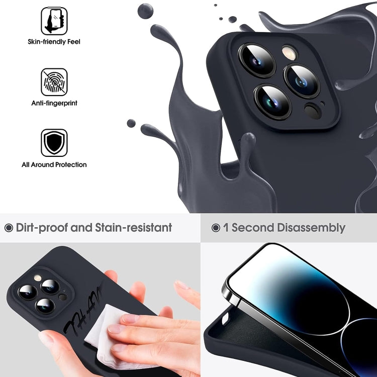 For iPhone 16 Pro Microfiber Liquid Silicone Shockproof Phone Case(Black) - iPhone 16 Pro Cases by buy2fix | Online Shopping UK | buy2fix