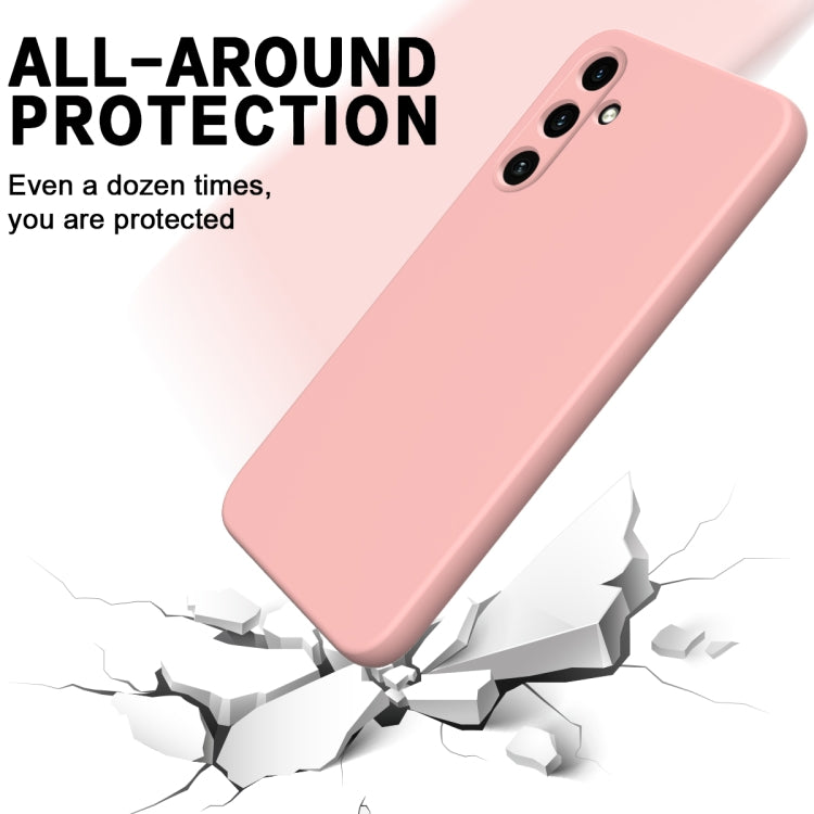 For Samsung Galaxy A15 4G / A15 5G Pure Color Liquid Silicone Shockproof Full Coverage Phone Case(Pink) - Galaxy Phone Cases by buy2fix | Online Shopping UK | buy2fix