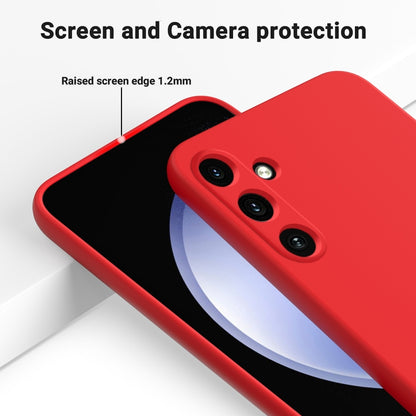 For Samsung Galaxy A55 5G Pure Color Liquid Silicone Shockproof Full Coverage Phone Case(Red) - Galaxy Phone Cases by buy2fix | Online Shopping UK | buy2fix