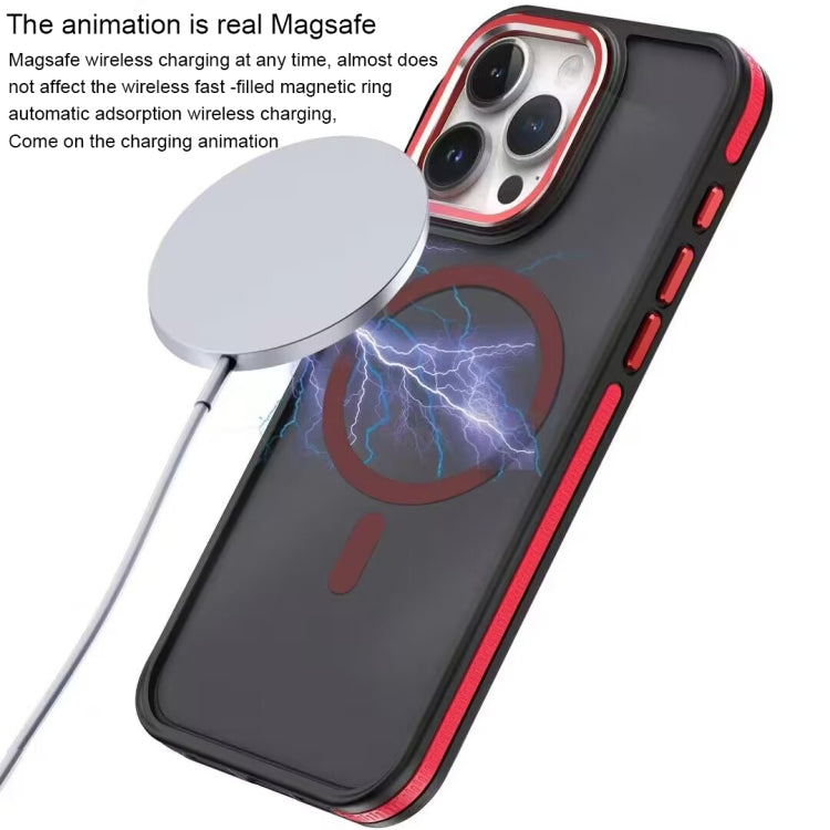 For iPhone 13 Pro Max Two-color Frosted MagSafe Magnetic Phone Case(Red) - iPhone 13 Pro Max Cases by buy2fix | Online Shopping UK | buy2fix