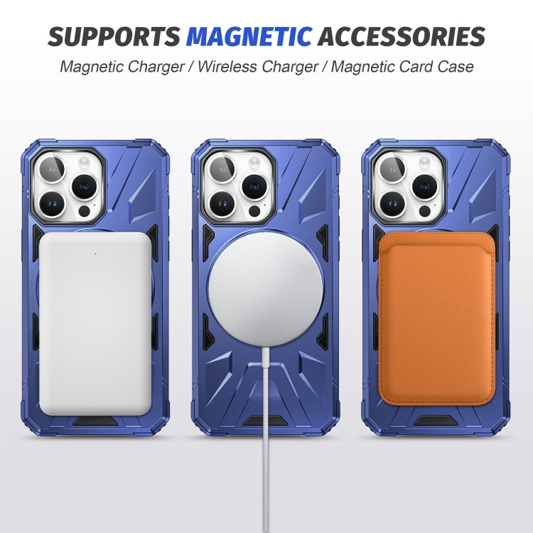 For iPhone 14/13 MagSafe Magnetic Shockproof Phone Case with Ring Holder(Navy Blue) - iPhone 14 Cases by buy2fix | Online Shopping UK | buy2fix