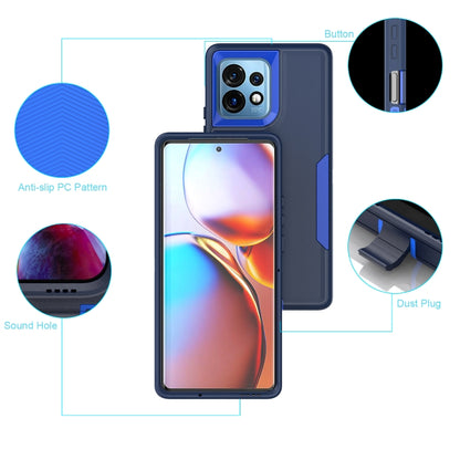For Motorola Moto G Play 4G 2024 2 in 1 Magnetic PC + TPU Phone Case(Blue+Blue Green) - Motorola Cases by buy2fix | Online Shopping UK | buy2fix