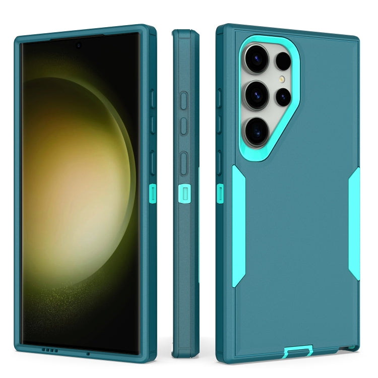 For Samsung Galaxy S25 Ultra / S24 Ultra 5G Magnetic 2 in 1 PC Hybrid TPU Phone Case(Blue+Blue Green) - Galaxy S24 Ultra 5G Cases by buy2fix | Online Shopping UK | buy2fix