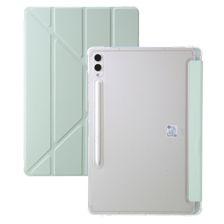 For Samsung Galaxy Tab S9 FE+ Clear Acrylic Deformation Leather Tablet Case(Green) - Galaxy Tab S9 FE+ by buy2fix | Online Shopping UK | buy2fix