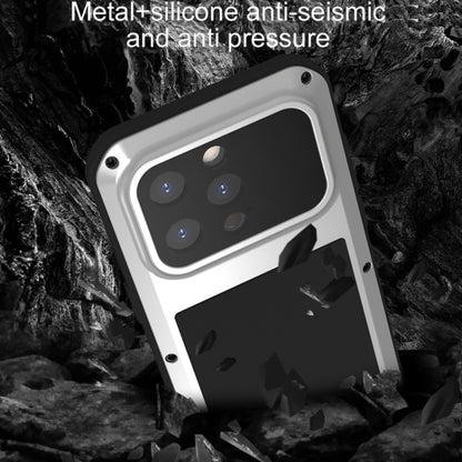 For iPhone 15 Pro LOVE MEI Metal Shockproof Life Waterproof Dustproof Phone Case(Army Green) - iPhone 15 Pro Cases by LOVE MEI | Online Shopping UK | buy2fix