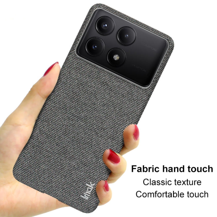 For Xiaomi Poco X6 Pro 5G/Redmi K70E 5G imak Ruiyi Series Cloth Texture PU + PC Phone Case(Dark Grey) - K70E Cases by imak | Online Shopping UK | buy2fix