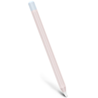 For Apple Pencil 1 Stylus Touch Pen Split Contrast Color Silicone Protective Case(Macaron Pink) - Pencil Accessories by buy2fix | Online Shopping UK | buy2fix