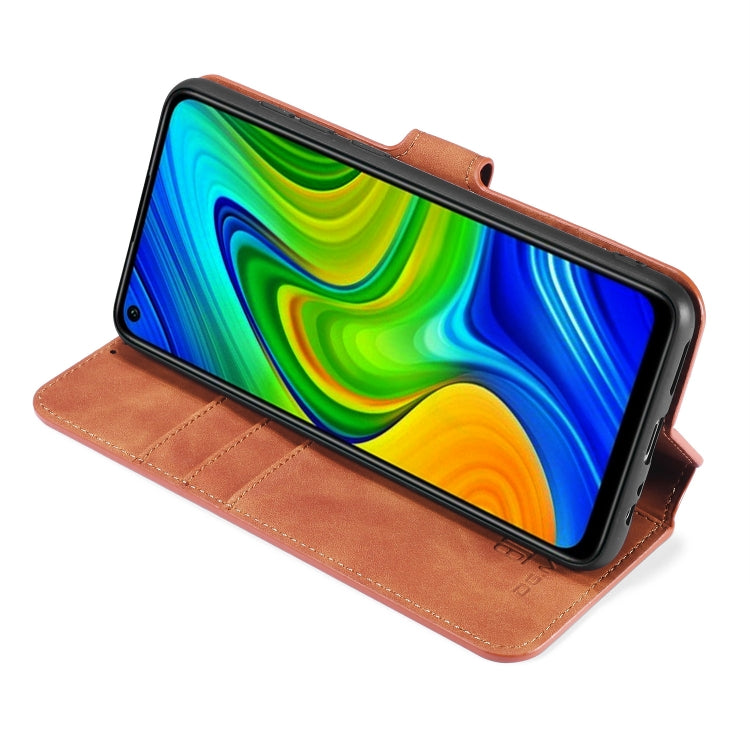 For Xiaomi Redmi 10X 4G / Redmi Note 9 DG.MING Retro Oil Side Horizontal Flip Case(Brown) - Xiaomi Cases by DG.MING | Online Shopping UK | buy2fix