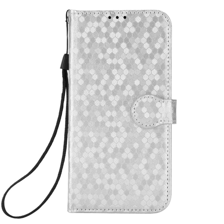 For Infinix Hot 40 / Hot 40 Pro 4G 2024 Honeycomb Dot Texture Leather Phone Case(Silver) - Infinix Cases by buy2fix | Online Shopping UK | buy2fix