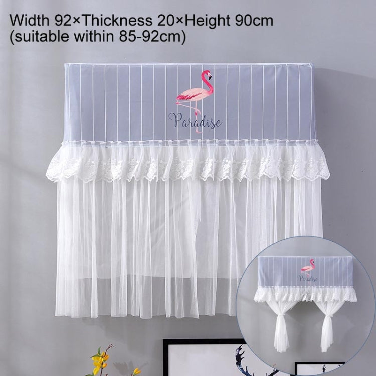 Do Not Take Dust-proof And Anti Direct Blowing Simple Wind Hanging Machine Air Conditioner Moon Cover, Size:Width 98 × Thickness 20 × Height 90cm(Striped Flamingo) - Dust Covers by buy2fix | Online Shopping UK | buy2fix