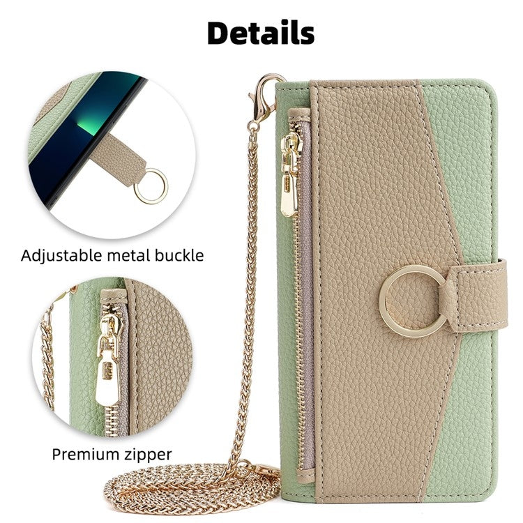 For Samsung Galaxy S24 Ultra 5G Crossbody Litchi Texture Leather Phone Case(Green) - Galaxy S24 Ultra 5G Cases by buy2fix | Online Shopping UK | buy2fix