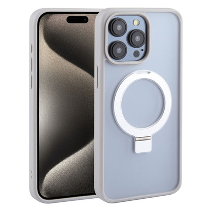 For iPhone 15 Pro Max DFANS DESIGN Frosted Magsafe Magnetic Holder Phone Case(Grey) - iPhone 15 Pro Max Cases by DFANS DESIGN | Online Shopping UK | buy2fix