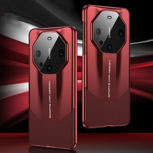 For Huawei Mate 60 GKK Leather Supercar Shockproof Phone Case(Red) - Huawei Cases by GKK | Online Shopping UK | buy2fix