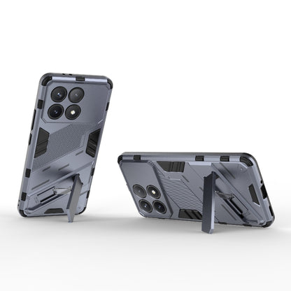 For Xiaomi Redmi K70 5G Punk Armor 2 in 1 PC + TPU Phone Case with Holder(Grey) - K70 Cases by buy2fix | Online Shopping UK | buy2fix