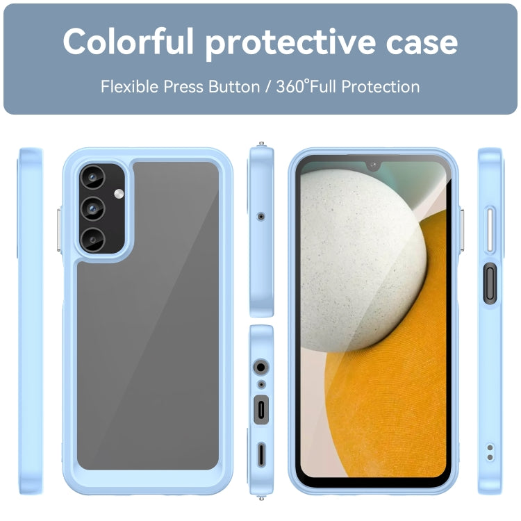 For Samsung Galaxy A15 Colorful Series Acrylic Hybrid TPU Phone Case(Blue) - Galaxy Phone Cases by buy2fix | Online Shopping UK | buy2fix