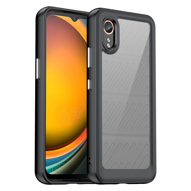 For Samsung Galaxy XCover 7 Colorful Series Acrylic Hybrid TPU Phone Case(Black) - Galaxy Phone Cases by buy2fix | Online Shopping UK | buy2fix