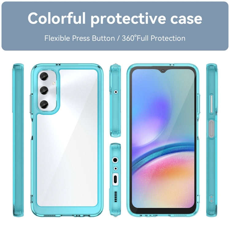 For Samsung Galaxy M14 4G Colorful Series Acrylic Hybrid TPU Phone Case(Transparent Blue) - Galaxy Phone Cases by buy2fix | Online Shopping UK | buy2fix