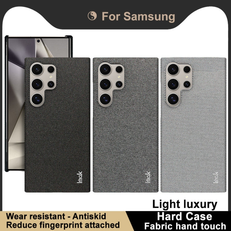 For Samsung Galaxy S24 Ultra 5G imak Ruiyi Series Cloth Texture PU + PC Phone Case(Dark Grey) - Galaxy S24 Ultra 5G Cases by imak | Online Shopping UK | buy2fix