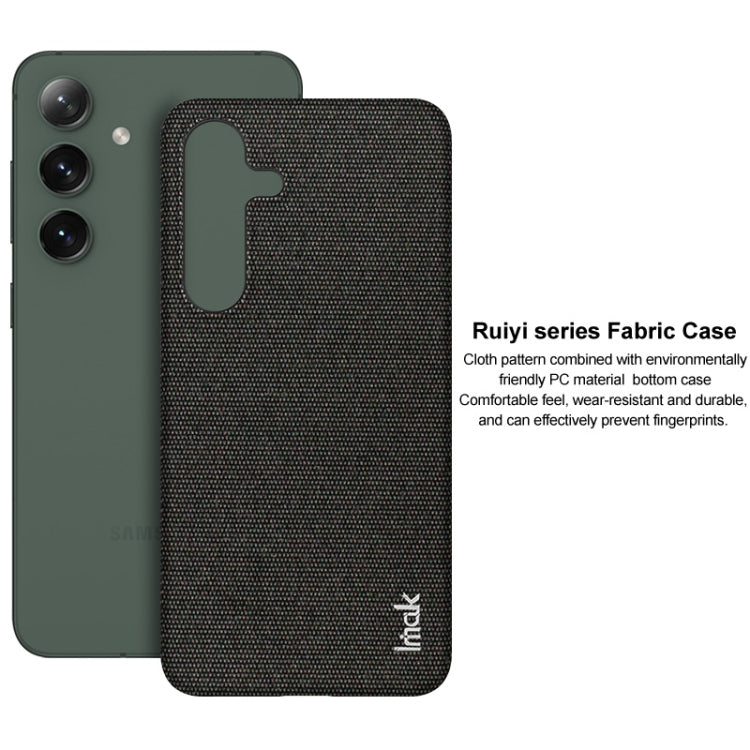 For Samsung Galaxy S24+ 5G imak Ruiyi Series Cloth Texture PU + PC Phone Case(Dark Grey) - Galaxy S24+ 5G Cases by imak | Online Shopping UK | buy2fix