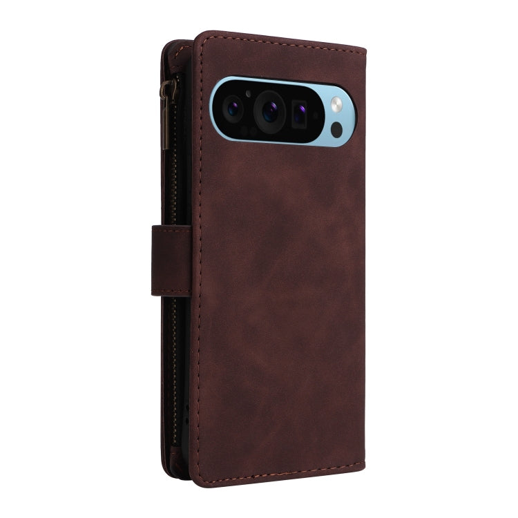 For Google Pixel 9 Multifunctional Multi-Card Wallet Phone Leather Case(Coffee) - Google Cases by buy2fix | Online Shopping UK | buy2fix