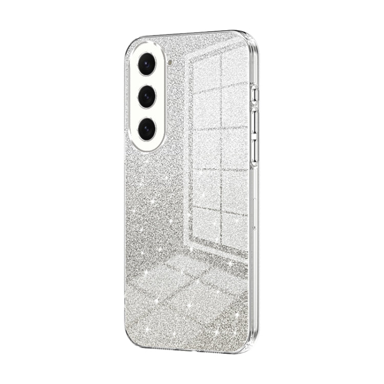 For Samsung Galaxy S23 5G Gradient Glitter Powder Electroplated Phone Case(Transparent) - Galaxy S23 5G Cases by buy2fix | Online Shopping UK | buy2fix