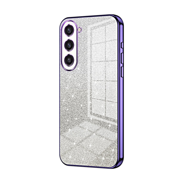 For Samsung Galaxy S23+ 5G Gradient Glitter Powder Electroplated Phone Case(Purple) - Galaxy S23+ 5G Cases by buy2fix | Online Shopping UK | buy2fix