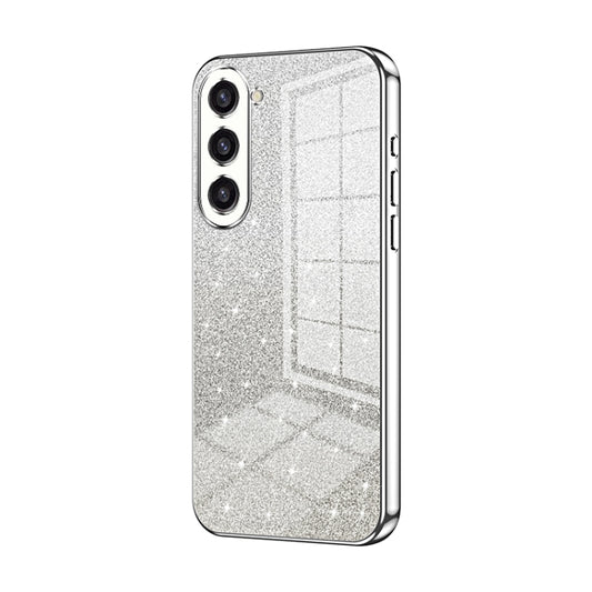 For Samsung Galaxy S23+ 5G Gradient Glitter Powder Electroplated Phone Case(Silver) - Galaxy S23+ 5G Cases by buy2fix | Online Shopping UK | buy2fix