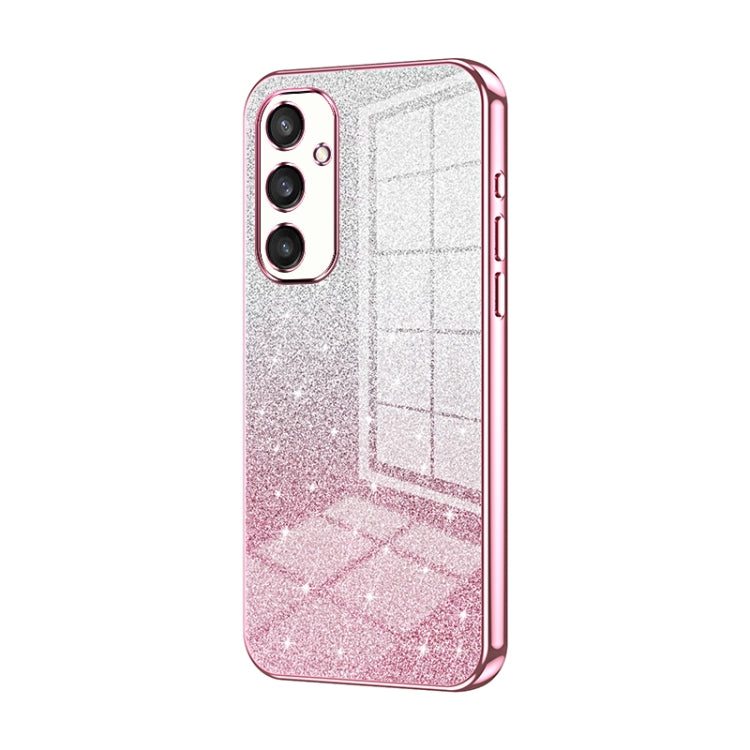 For Samsung Galaxy S24+ 5G Gradient Glitter Powder Electroplated Phone Case(Pink) - Galaxy S24+ 5G Cases by buy2fix | Online Shopping UK | buy2fix
